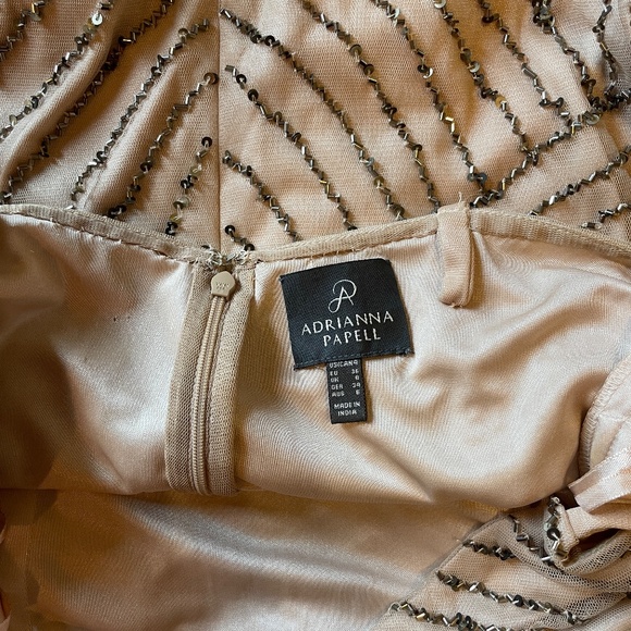 Adrianna Papell Beaded Floor Length Dress - US 4/EU36 - Picture 6 of 12